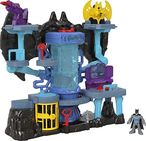 Fisher-Price Imaginext DC Super Friends Bat-Tech Batcave, Batman Playset with Lights and Sounds, Multicolour, for Kids Ages 3 to 8 years, GYV24