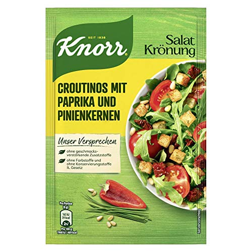Knorr Salatkrönung Croutinos mit Paprika und Pinienkernen (1 x 25 g)