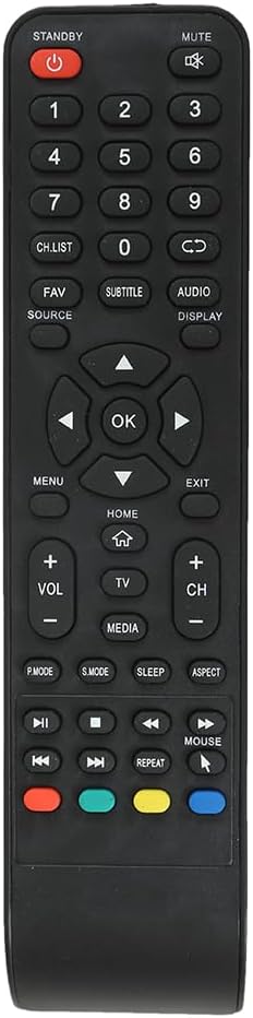 LED 627 Universal Remote Control for Mitashi Smart TVs - Black (Please Match with Your Old Remote Before Placing an Order)