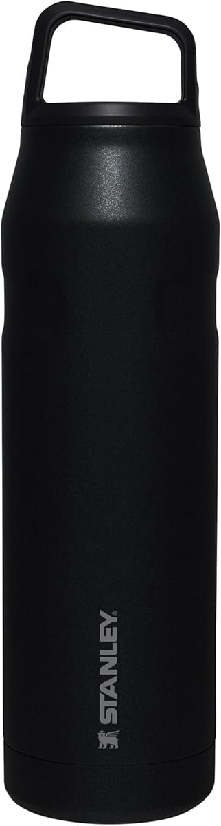 Amazon.com : Stanley IceFlow Cap and Carry Water Bottle 36 oz | Wide Mouth Twist Lid | Lightweight and Leakproof for Travel and Sports | Insulated Stainless Steel | BPA-Free | Black Glimmer