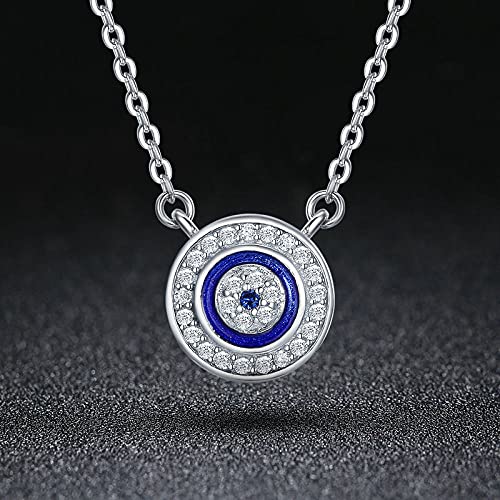Collier pendentif Blue Circle pour femme au design minimaliste - 3