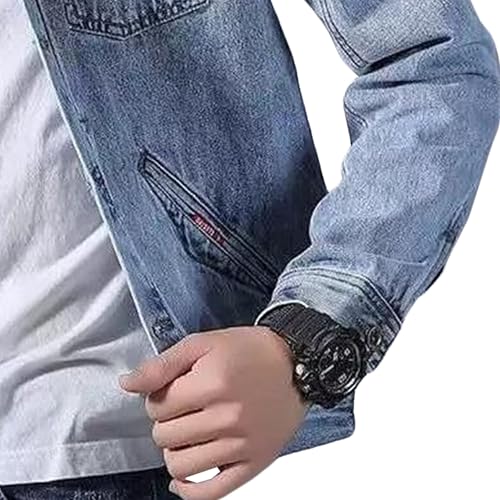 DGHM-JLMY Chaqueta de mezclilla vintage para hombre miniatura 4
