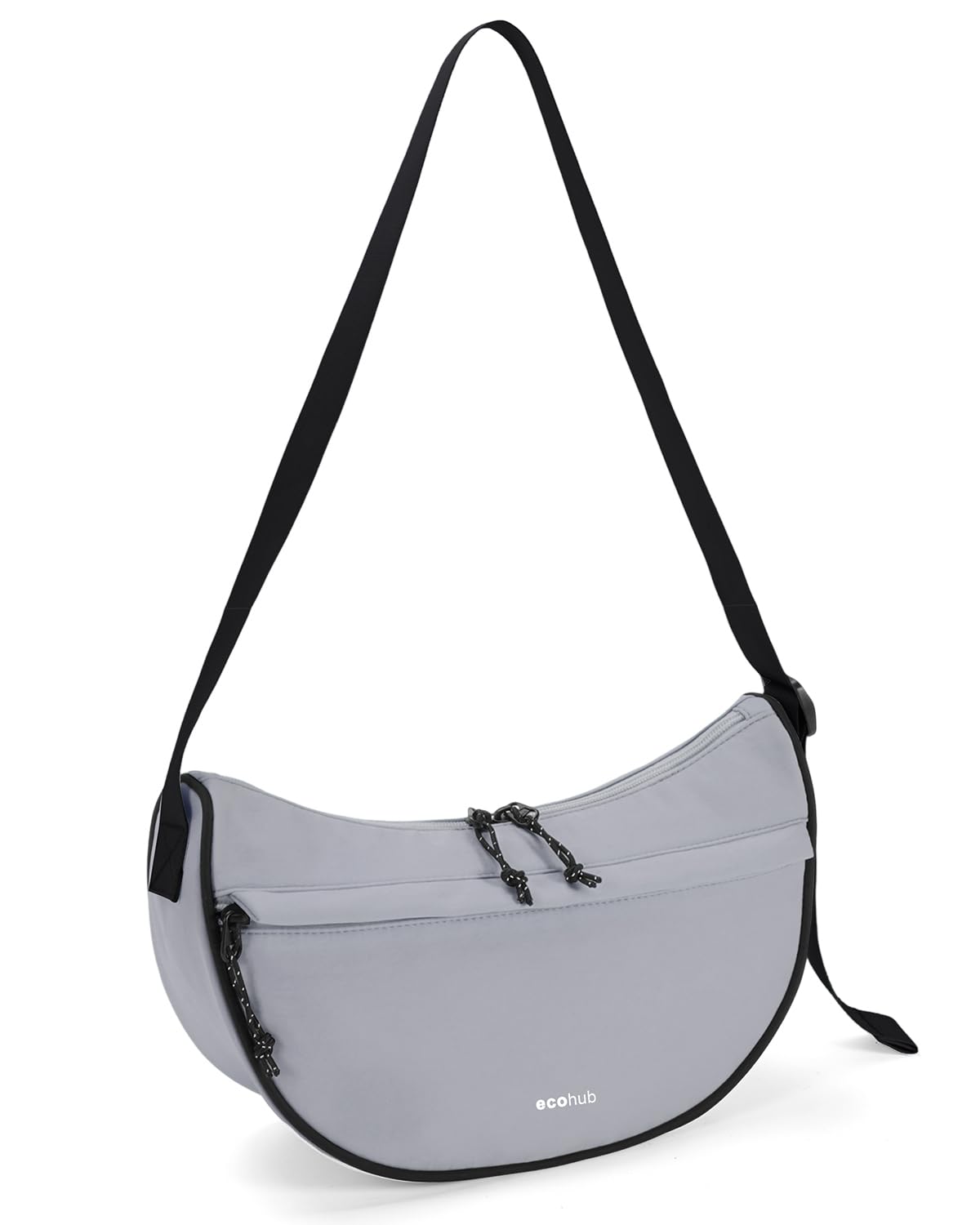 ECOHUB Moon Bag Damen-Umhängetasche mit RFID-Tasche | Diebstahlsichere, stilvolle Halbmond-Umhängetasche mit verstellbarem Riemen für Reisen und Einkäufe