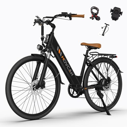 Movcan V80 Electric Bike, 1000W Motor 28MPH Ebike, 48V 13Ah