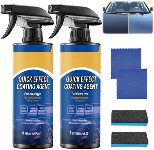 Quick Effect Coating Agent for Car, 2026 New Car Coating Spray, All-in-One Waterless Wash & Scratch Repair, Persistent Type Fast Coatin Protection (2PCS)