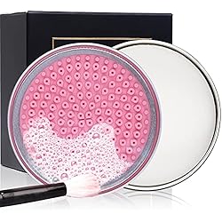DUcare Makeup Brush Cleaner Shampoo Soap Solid Brush Cleaning Mat Removes Cosmetic Color Brush Cleaner Pad for Cleaning Makeup Sponges Brushes