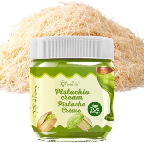 Premium Kataifi Shredded Fillo Dough & Pistachio Butter Spread Bundle for Viral Dubai Chocolate – Authentic Turkish Raw Chopped Kataifi Pastry (500g) and Sweet Pistachio Nut Cream (7.76 Oz), Ideal for Kunafa, Baklava, and Gourmet Desserts — view 5