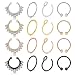 vcmart Fake Nose Rings Hoop 12-16pcs Stainless Steel Faux Fake Lip Ear Nose Septum Ring Non-Pierced Clip On Nose Hoop Rings