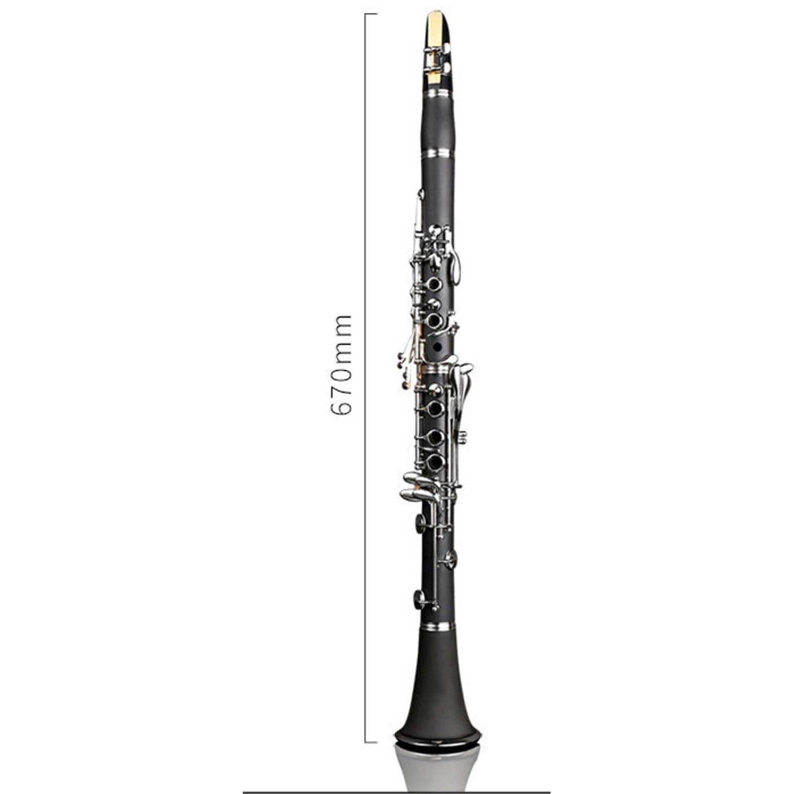 Clarinete De 17 Teclas Bb Adultos Principiantes Ébano Palisandro Instrumentos Musicales(Ebony)