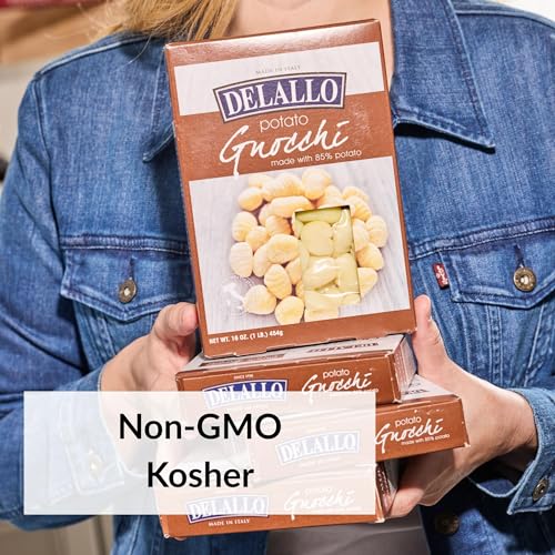 DeLallo Potato Gnocchi Pasta, Made in Italy, Light Pillowy Texture, Authentic Italian Recipe, 16 oz Box, (12 Pack)