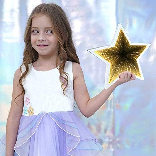 POHOVE LED Infinity Tunnel Lamp LED Star Tunnel Lights 3D Mirror Infinity Night Lamp Lighted Marquee Night Light Wall Decor for Home,Movie Nights, Stage Props,Party Favor