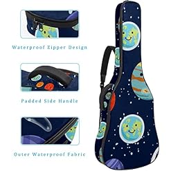 Housse imperméable pour guitare acoustique avec double bandoulière et poche en bois coloré, Multicolore 07, 42.9×16.9×4… - Les Beatles, Paul McCartney, John Lennon, RIngo Starr, George Harrison Housse imperméable pour guitare acoustique avec double bandoulière et poche en bois coloré, Multicolore 07, 42.9x16.9x4… – Image 4