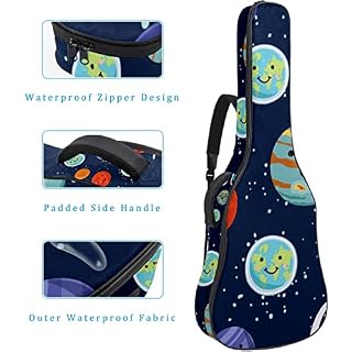 Housse imperméable pour guitare acoustique avec double bandoulière et poche en bois coloré, Multicolore 07, 42.9×16.9×4… - Les Beatles, Paul McCartney, John Lennon, RIngo Starr, George Harrison Housse imperméable pour guitare acoustique avec double bandoulière et poche en bois coloré, Multicolore 07, 42.9x16.9x4… – Image 4