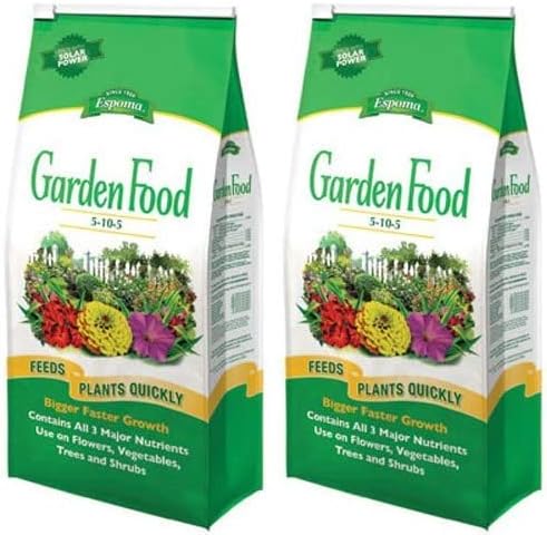 Espoma GF51056 Fertilizante para alimentos de jardín 5-10-5, 6.75 libras (Тwo Рack)