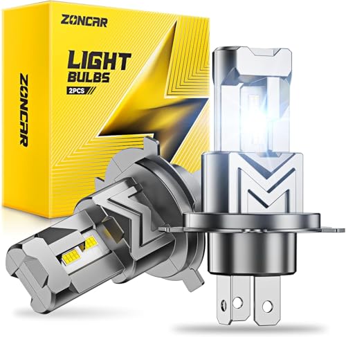Image of H4 Fog Light Bulbs, 60,000LM 6500K Cool White, Real 1:1 Size HB2 Fog Light Bulbs, IP68-proof 60,000h Long Life, 100% Compatible Anti Hyper Flashing, Box in 2