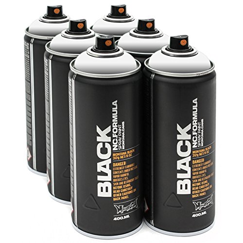 Montana Black 6x 400ml White Sprühdosen Pack