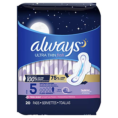 Always Ultra Thin Size 5 Extra Heavy Overnight Pads #TOP10