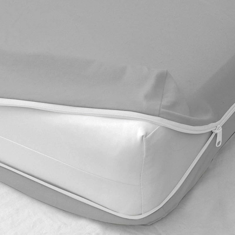ARlinen Zipper Fitted Sheet California King - 1 Piece Zipper Fitted Sheet Only - 100% Microfiber - Cal-King Size Upto 12 Inch Deep Pocket- Light Grey