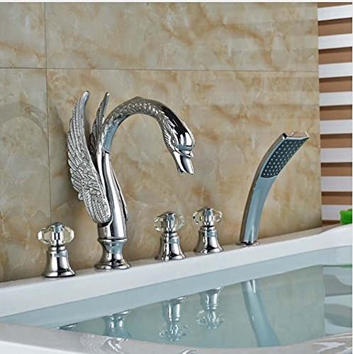 Mitigeur de baignoire répandue chrome robinet remplissage 5 pcs lavande