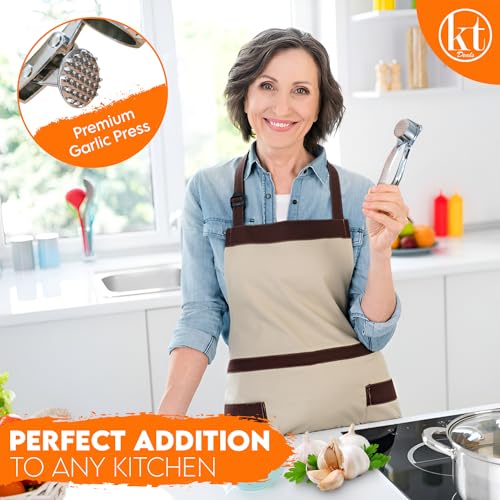 Kt Deals Garlic Press Mincer Ginger Crusher Squeezer Heavy Duty Metal Garlic Presser Chopper Slicer Classic Gadget Kitchen Tool thumb #4