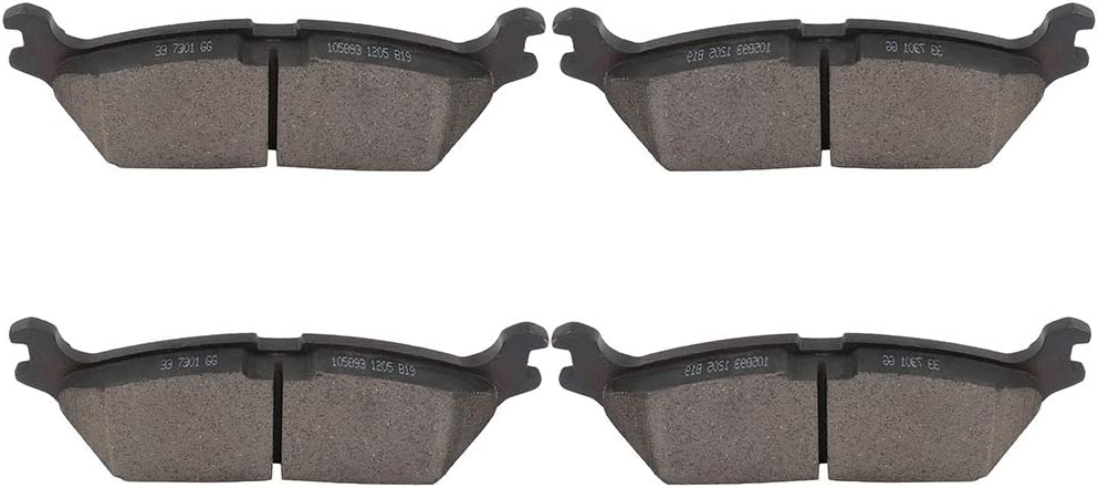 cciyu D1790 Professional Ceramic Rear Brake Pads Set fit For 2018-2019 For Ford Expedition,2015-2019 For Ford For F-150,2018-2019 For Lincoln Navigator