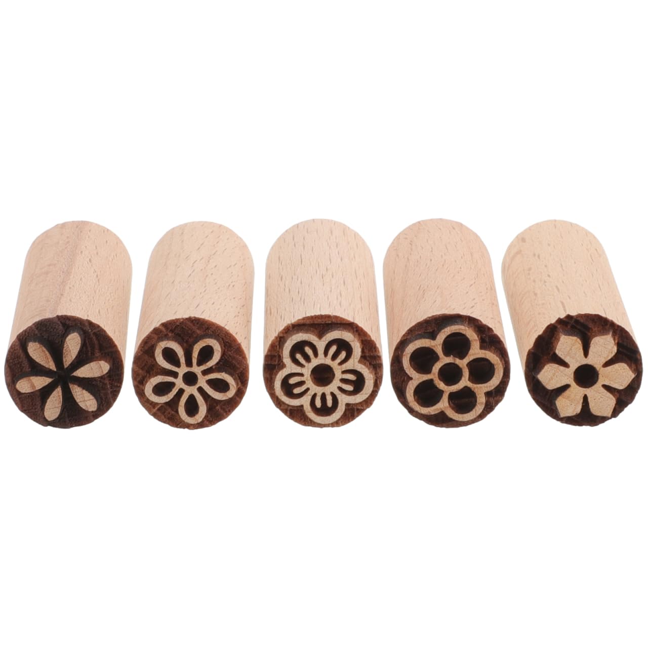 Tampons de texture en bois sculptés pour outils de poterie