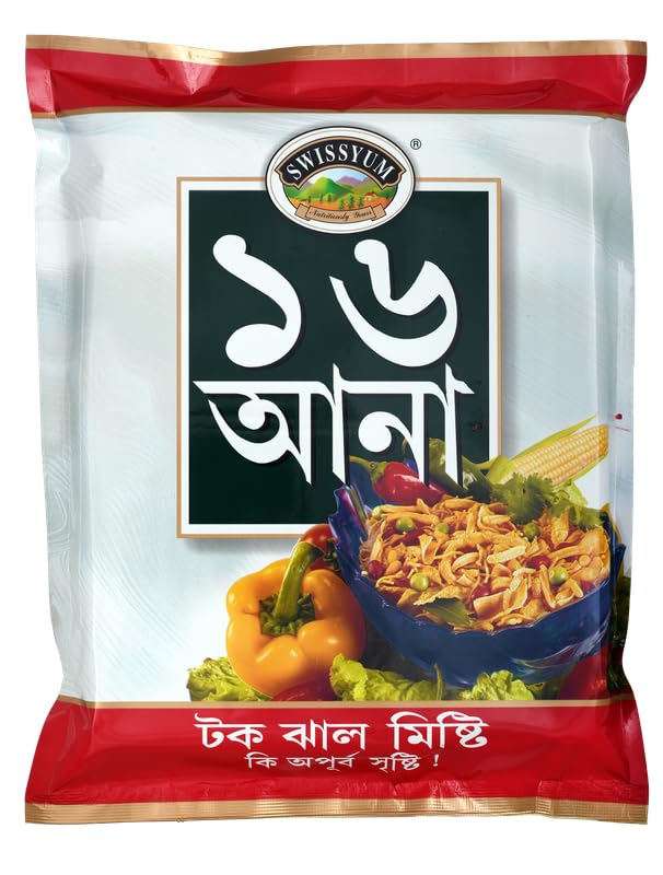 SWISSYUM Tak Jhal Misti Sweet & Spicy Chanachur Mixture Snack Duo | Pack of 2 | 450 g Each-image-13
