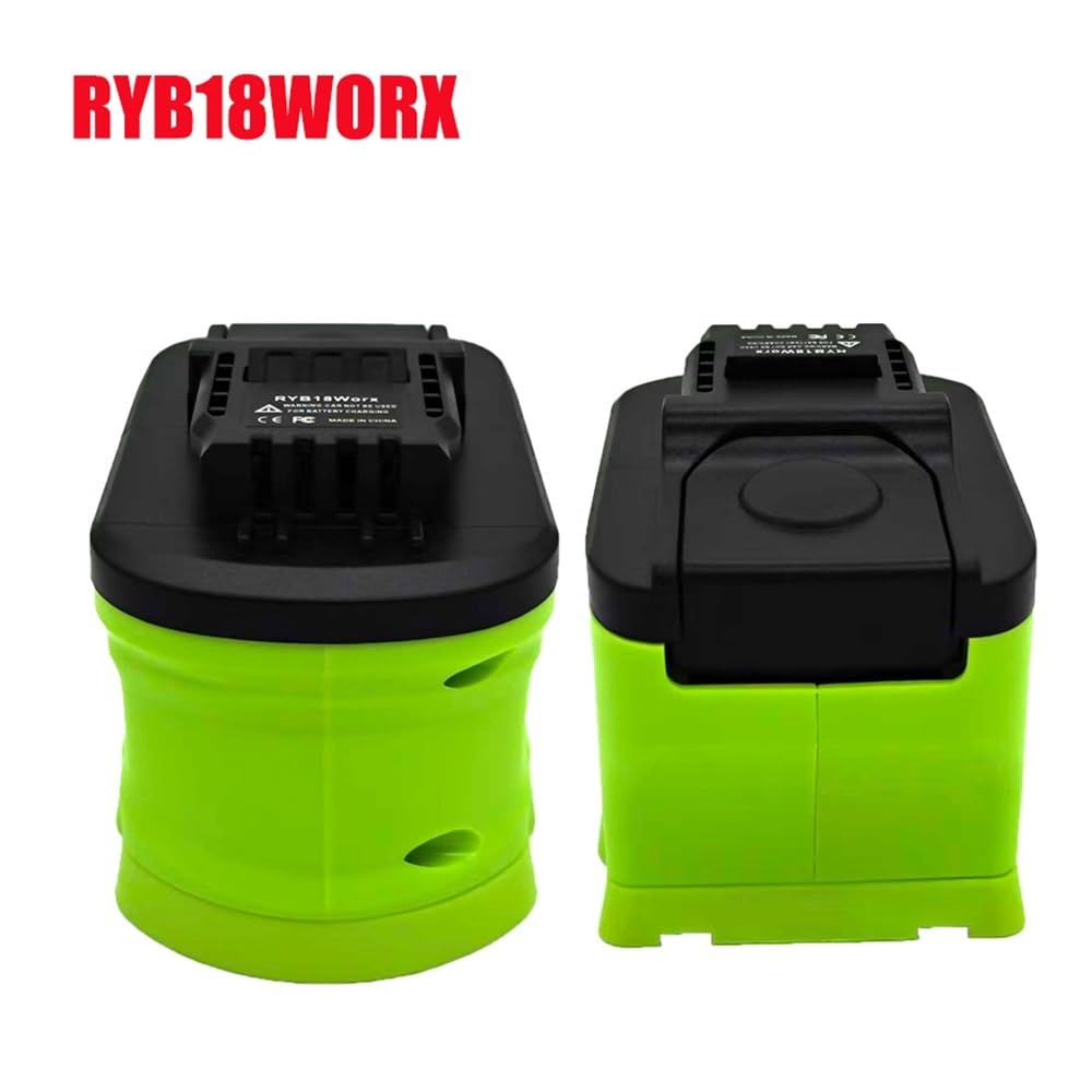 Adaptateur de Batterie RYB18WORX, convertisseur Compatible avec Les Batteries au Lithium RYOBI 18V, Compatible avec Les Outils électriques à Batterie Worx à 4 Broches