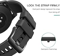 Vista 2 de Anillos de sujeción compatibles con Garmin Instinct 2/Instinct/Forerunner 35/Forerunner 30 bandas (paquete de 6) con hebilla de goma para reloj