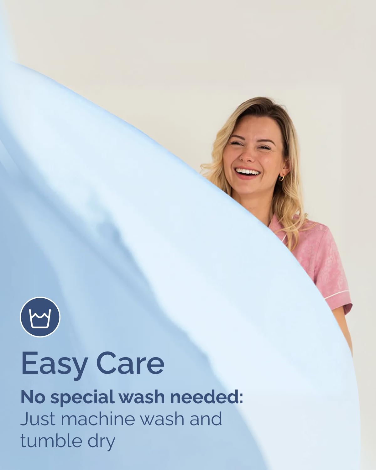 King Size Fitted Bed Sheet - Pack of 2 Single Fitted Bottom Sheet Only - Fits Mattress Up To 16" Deep Pockets - Extra Soft, Cozy, Breathable & Cooling - Hotel Quality, Fade & Wrinkle Free - Light Blue