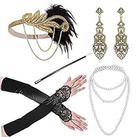 Algopix Similar Product 2 - Cizoe 1920s Gatsby Accessories Set for