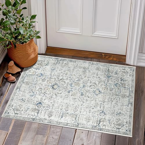 TOPICK Alfombra Felpudo 60x90 cm Pelo Corto Felpudo Vintage Inter...