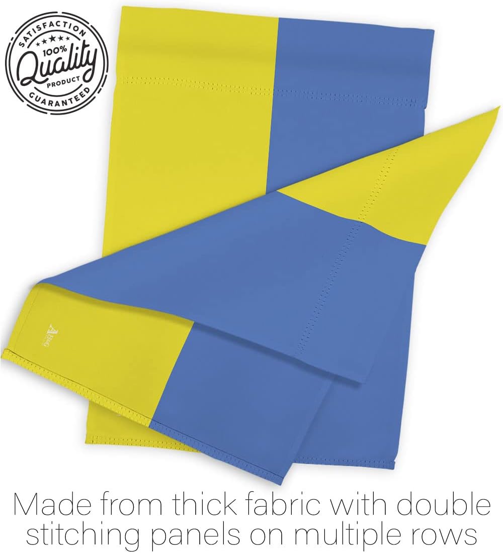 Ukraine Garden Flag - Set with Stand Regional Nationality Nation International World Country Particular Area - House Decoration Banner Small Yard Gift Double-Sided Made in USA 13 X 18.5