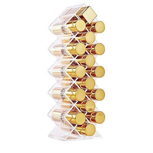 Miniatura 9 de Organizador de lápiz labial en 64 espacios, torre de lápiz labial apilable en forma de pez, soporte de almacenamiento de brillo de labios, perfecto