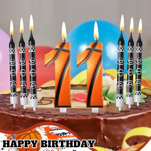 Bougies anniversaire basket-ball décoration gâteau sans basculer - 3
