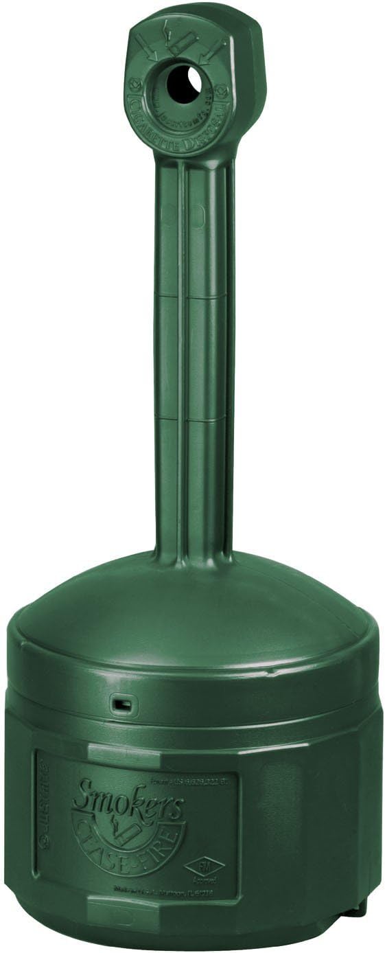 Justrite 26800G Cease-Fire Smokers Receptacle, Forest Green