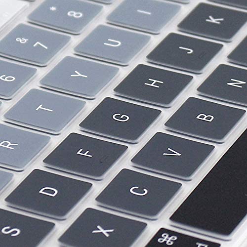 Image of Oaky Keyboard Protector Compatible with MacBook Pro 16 Inch 2019-2020 Release Model A2141 Soft Silicone Waterproof Dust-Proof Ultra Thin Keyboard Cover Skin for MacBook Pro 16 Inch - Silicon Grey