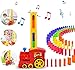 OBEST Domino Zug Spielzeug Set, Domino Elektrischer Rallye Zug, Automatische Platzierung von Domino-Blöcken, Pädagogisches Spielzeug-Geschenk für Mädchen und Jungen ab 3 Jahren