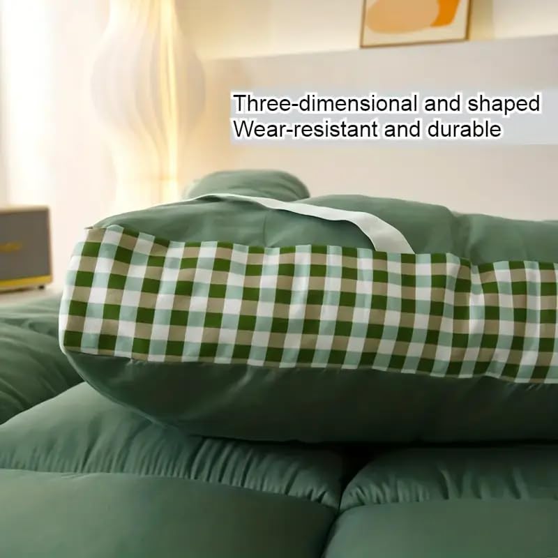 Shatex 2.36-Inch Thickness Mattress Topper Twin Size 39inx75in, Soft and Comfortable Mattress Cover with Breathable Fill, Non-Slip Quilted Fitted Mattress pad, Green