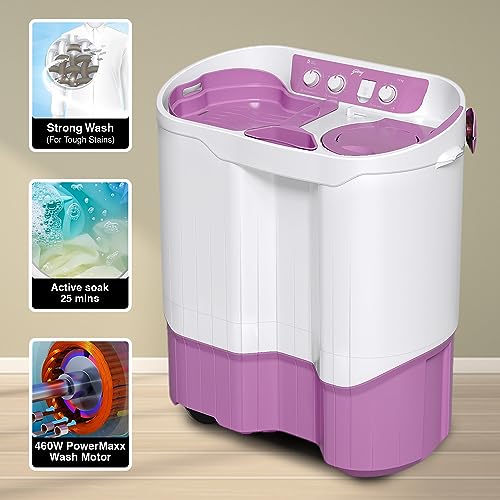 Image of Godrej Edge Pro 9 Kg 5 Star Semi Automatic Top Load Washing Machine Appliance With Aqua Jet Pulsator (WSEDGE PRO 90 5.0 PB3 M LISP, Lilac Sprinkle)