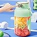 Imagen de Mini Licuadora Portátil Porthip Travel Blender 150W 1200 Ml de Copa Exprimidor con Bloqueo de Seguridad de Prevención de Sobrecarga para el Gimnasio de la Oficina en Casa Al Aire