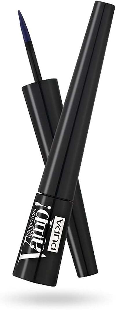 Milano Vamp! Definition Eye-Liner - Precise Line And Defined, Ultra-Pigmented Color - Smooth, Dry-Quick Fluid Texture - Felt Tip For Homogenous, Flawless Application - 300 Deep Blue - 0.85 Oz