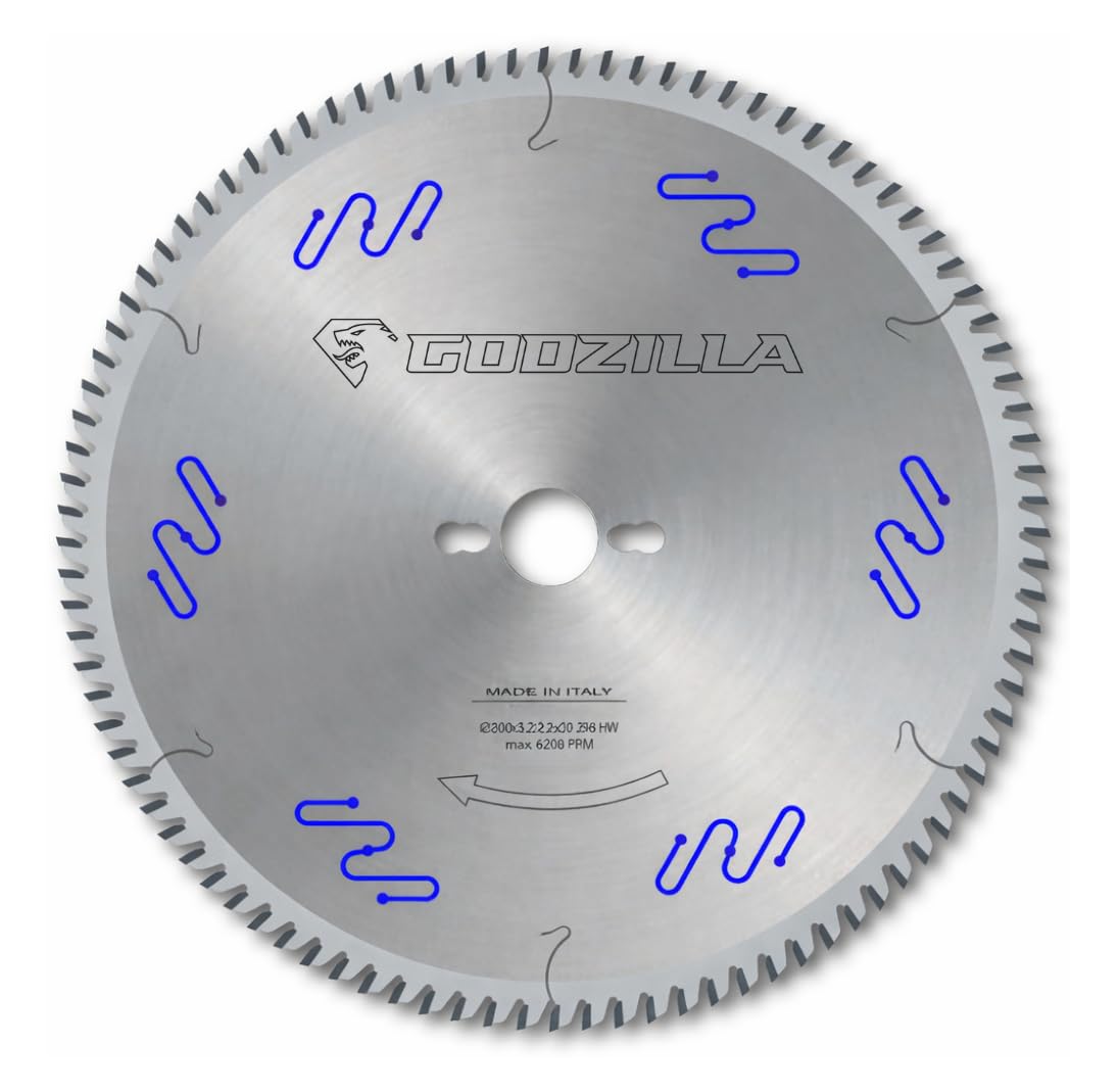 Lama per Sega Circolare Diametro 300 mm, foro 30 mm, Z 96 - Ideale per Legno, Metallo e Alluminio, lame per circolari - Tagli perfetti - GodzillaBits