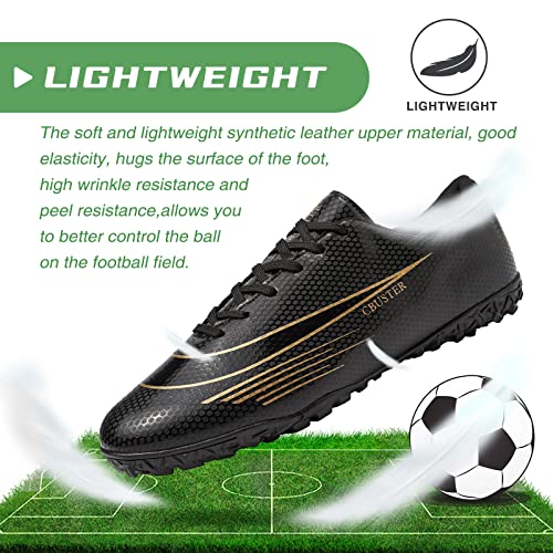 Indoor Soccer Shoes Mens Soccer Cleats Women Turf Soccer Shoes Men Zapatos De Futbol Para Hombres Football Cleats Women Tacos De Futbol Para Hombre Tacos De Futbol Youth Futsal Shoes Tf Black #TOP2