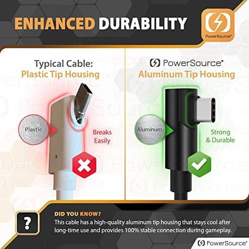 Powersource 16Ft Long Link Cable For Oculus Quest/Meta Quest 1 & 2 High Speed Data Transfer & Charging, Usb 3.2 Gen 1 For Gaming Laptops & Pcs, Aluminum Shell, Provides Maximum Data Transfer Rates #TOP1
