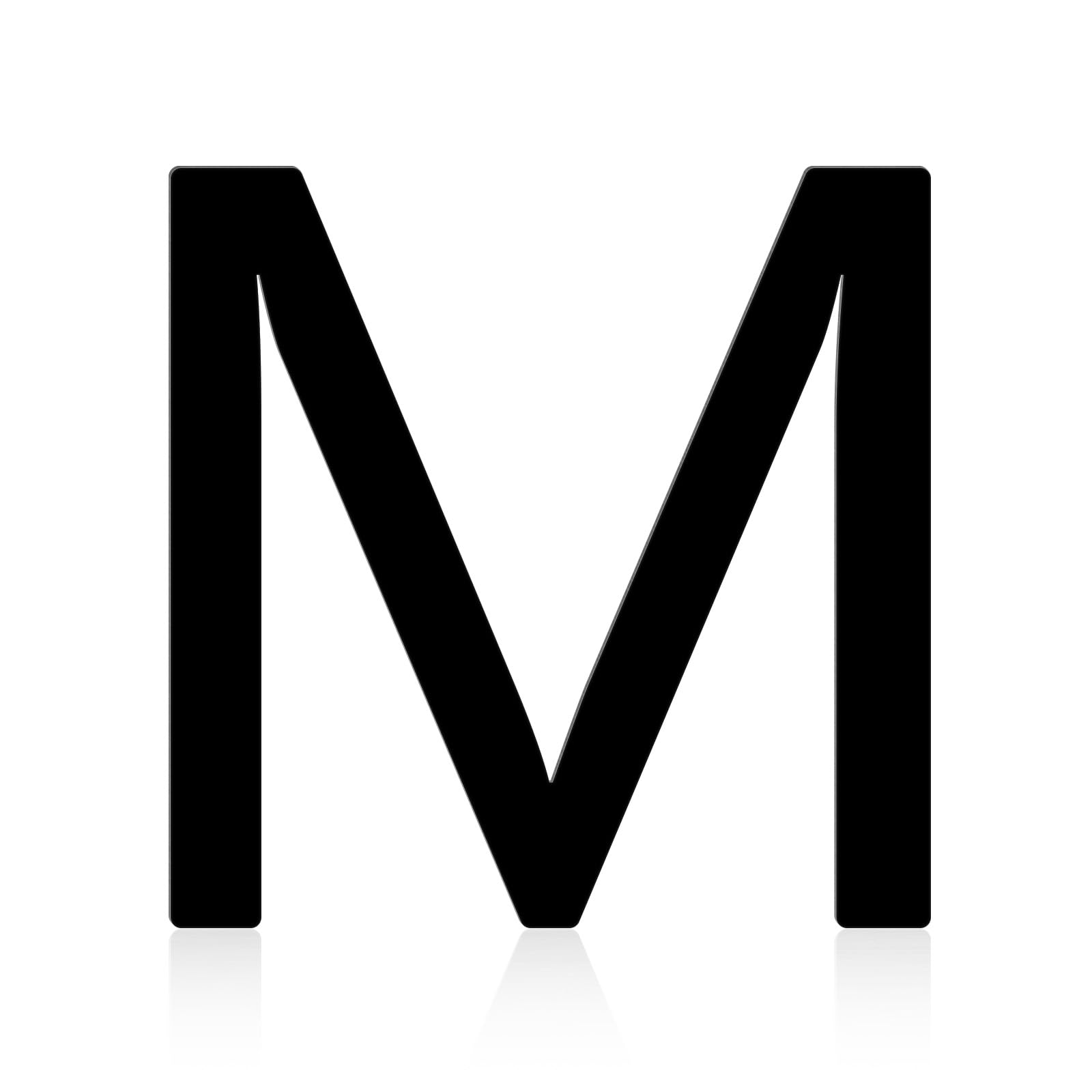 5 Inch Metal Letters, Black Stainless Steel House Address Mailbox Numbers, Perfect for Home Address Plaques, Door Signs, Office Labels, Custom DIY Crafts Homemade Projects, and Modern Decor(Letter M)