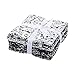 Craftido -25 Options- 100% Cotton Quilting Fabric Bundles 10pcs Fat Quarters 18”x21”-Medium Weight 5.2 oz- Soft Cotton for Quilting, Sewing Project, Patchwork, DIY Crafts - Black & White Flower