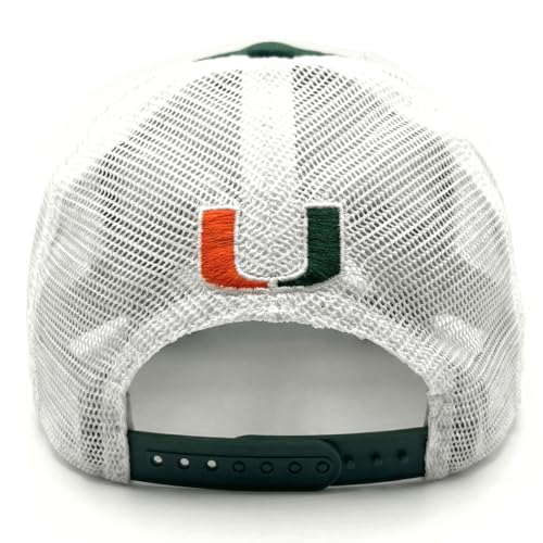 Gorra Ajustable Miami Hurricanes Verde/Blanco miniatura 2