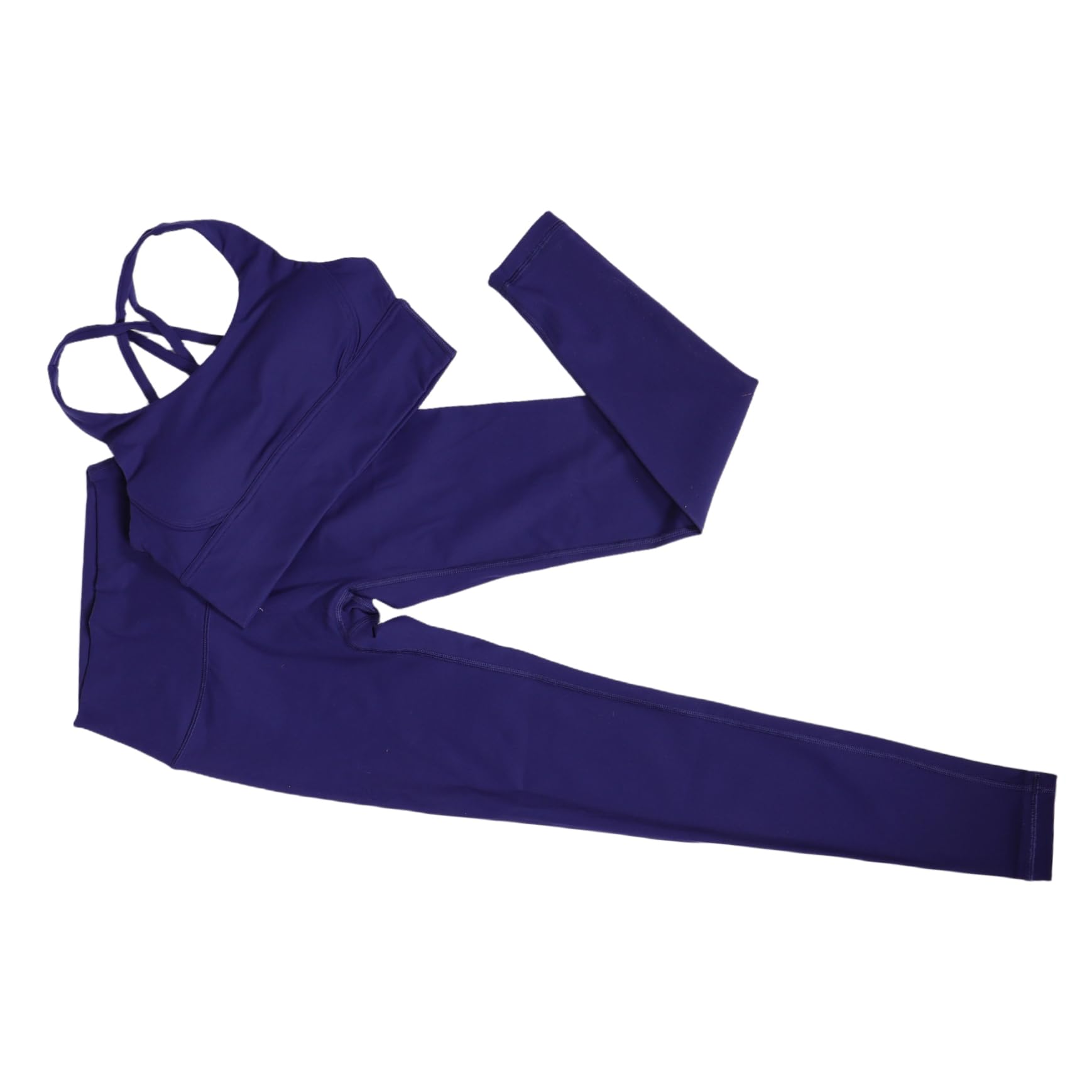 1 Leggings Und Sport- Für Frauen Hochbund Yoga-Leggings Atmungsaktive Workout-Hosen Für Fitness Laufen Und Gym Cross-Back Design Nachtmeerfarben
