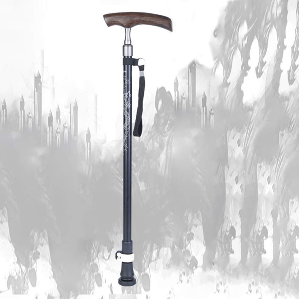 Bastone da passeggio regolabile, stampelle, in alluminio leggero, con manico ergonomico e cinturino da polso, ideale per la vita quotidiana per una mobilità limitata